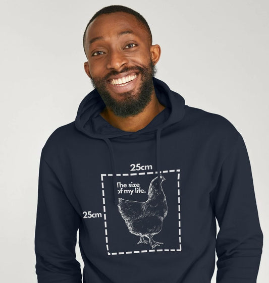 The Size of My Life - White Print - Men's Hoodie