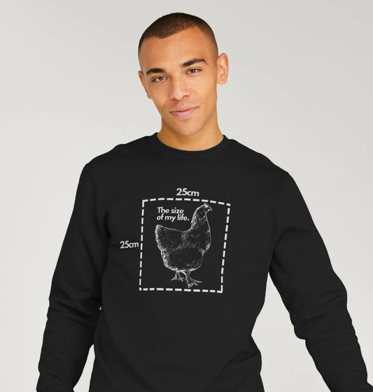 The Size of My Life - White Print - Men's Remill Sweater