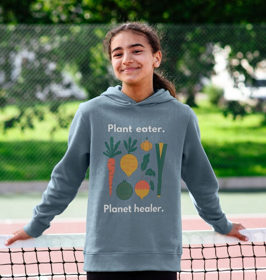 Planet Healer - Kids - White Print - Hoodie