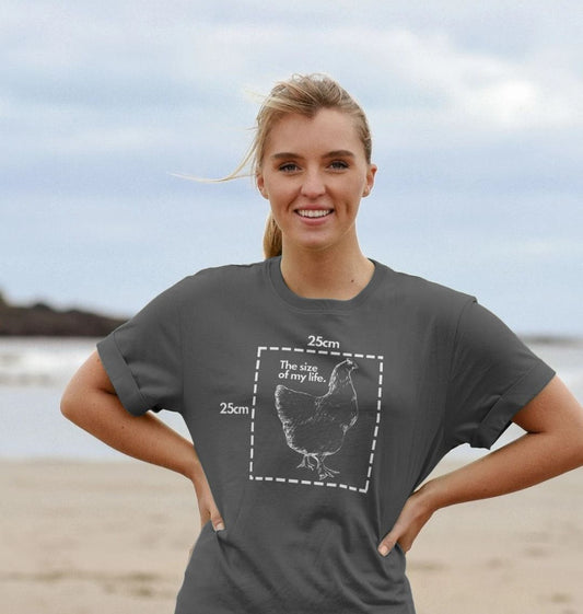 The Size of My Life - White Print - Women's Relaxed Fit T-Shirt